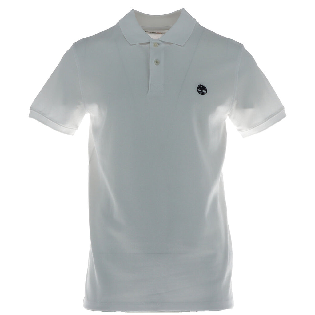 Front view of the light gray polo shirt featuring a collar and short sleeves on a white background.